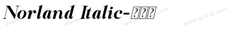 Norland Italic字体转换